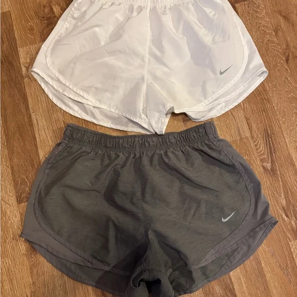 Nike Women's Athletic Shorts - White and Dark Gray - Picture 1 of 1